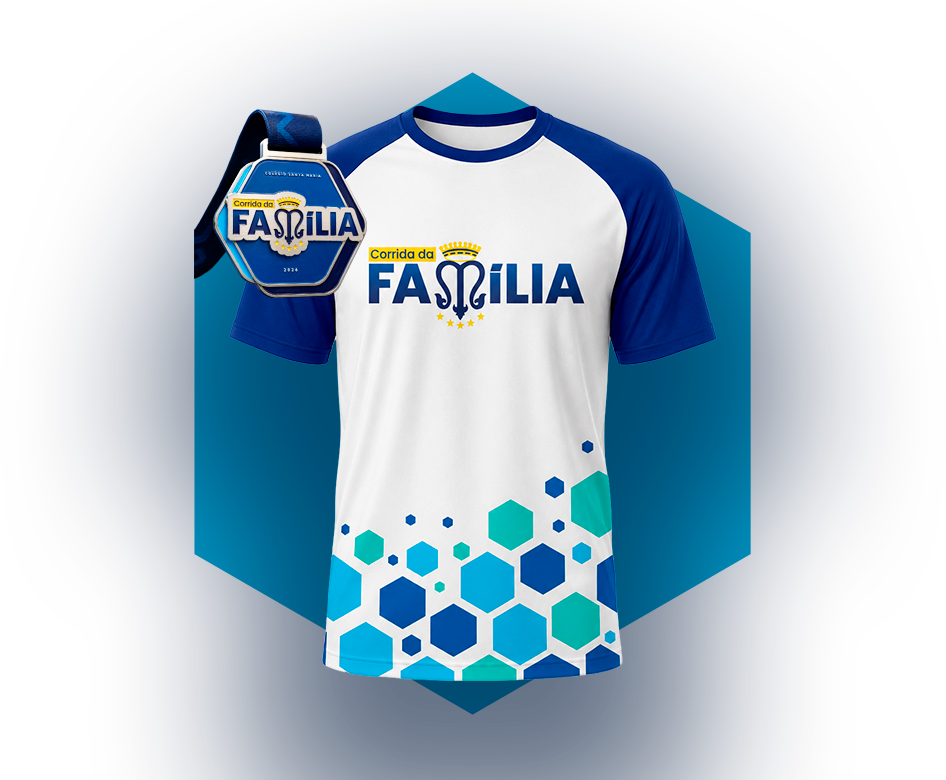 Kit da Corrida da Família: camisa e medalha